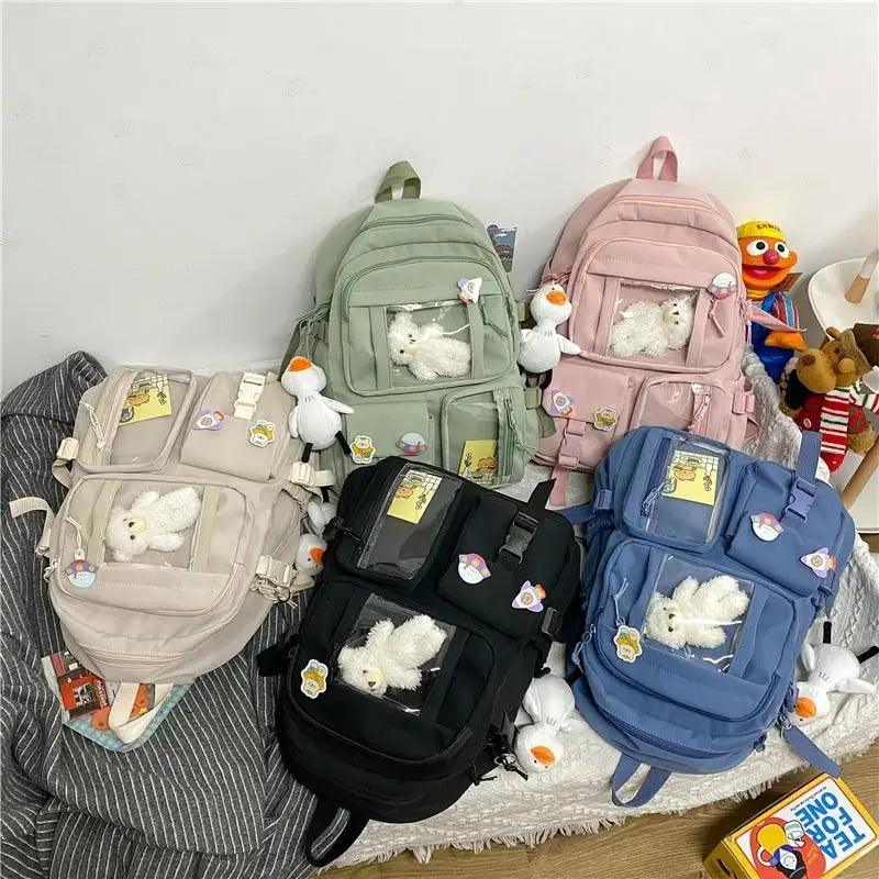 Large Capacity Waterproof Nylon Backpack for School and Travel