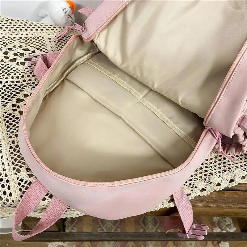 Large Capacity Waterproof Nylon Backpack for School and Travel