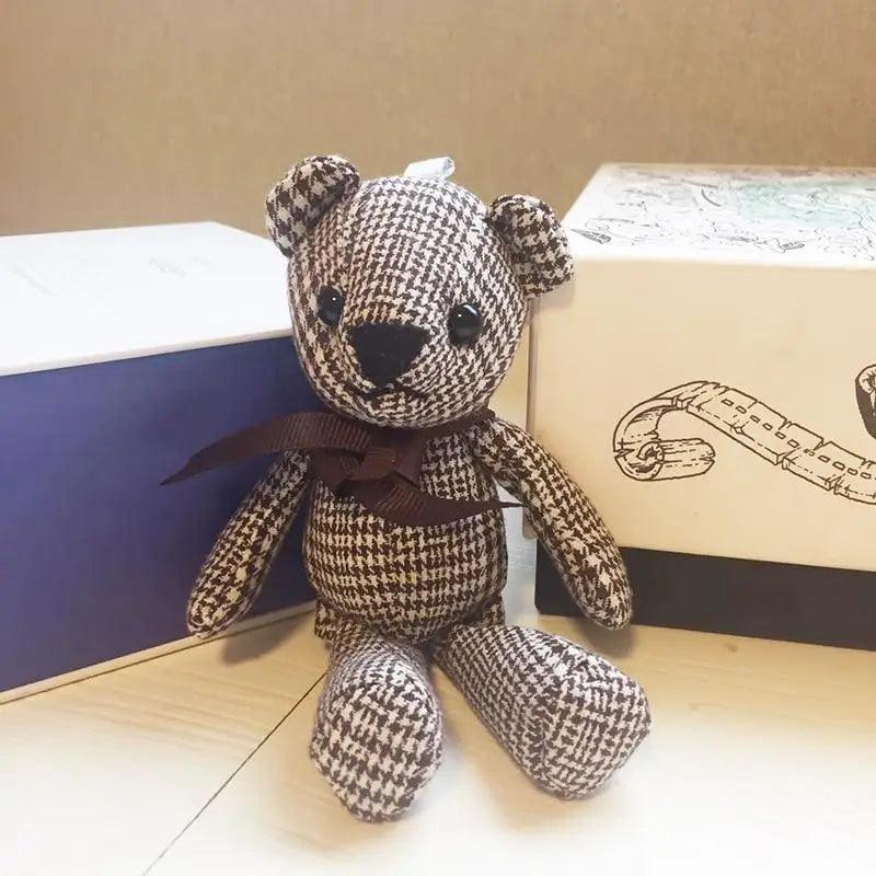 Handcrafted Knit Teddy Bear & Rabbit Plush Doll Decor 18-20cm