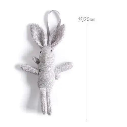 Handcrafted Knit Teddy Bear & Rabbit Plush Doll Decor 18-20cm