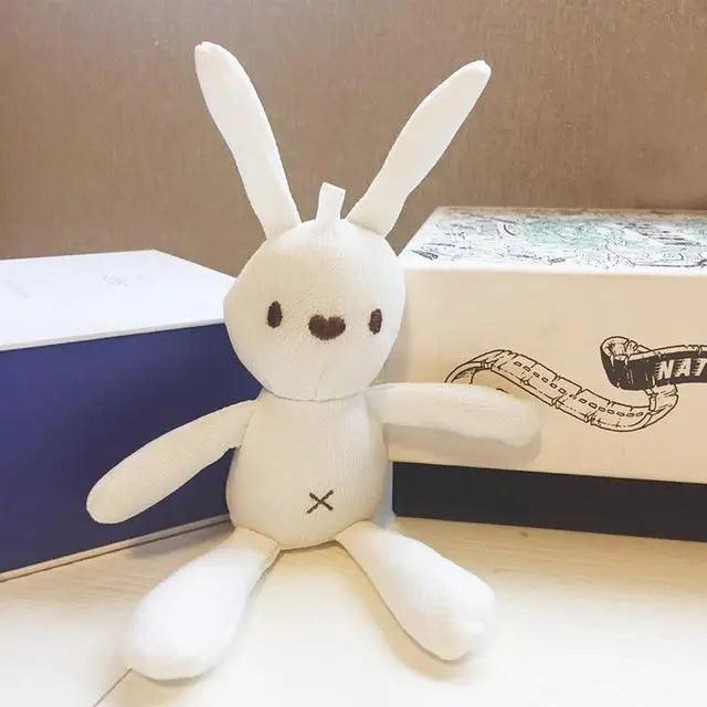 Handcrafted Knit Teddy Bear & Rabbit Plush Doll Decor 18-20cm