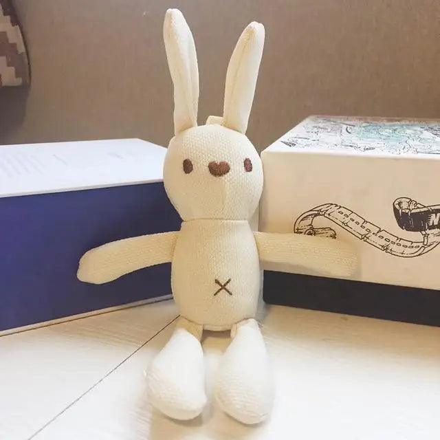 Handcrafted Knit Teddy Bear & Rabbit Plush Doll Decor 18-20cm