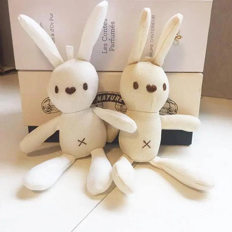 Handcrafted Knit Teddy Bear & Rabbit Plush Doll Decor 18-20cm