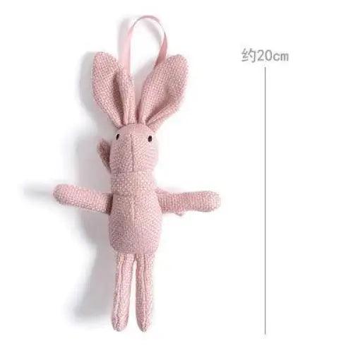Handcrafted Knit Teddy Bear & Rabbit Plush Doll Decor 18-20cm