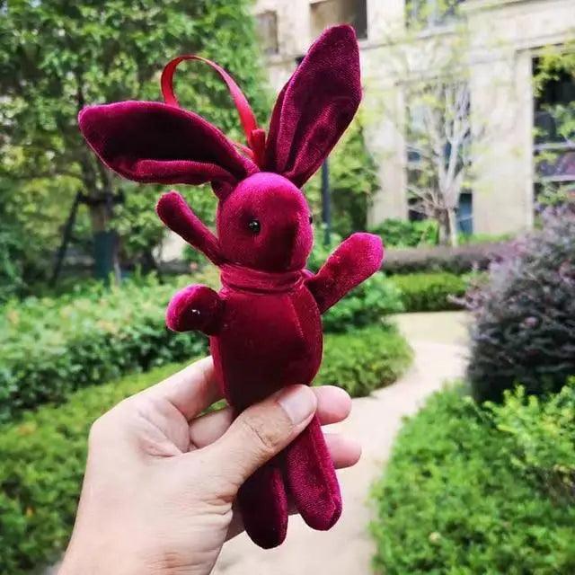 Handcrafted Knit Teddy Bear & Rabbit Plush Doll Decor 18-20cm