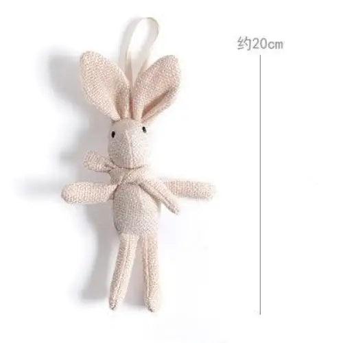 Handcrafted Knit Teddy Bear & Rabbit Plush Doll Decor 18-20cm