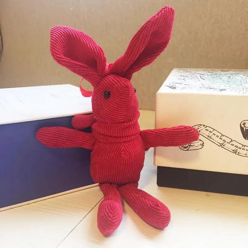 Handcrafted Knit Teddy Bear & Rabbit Plush Doll Decor 18-20cm