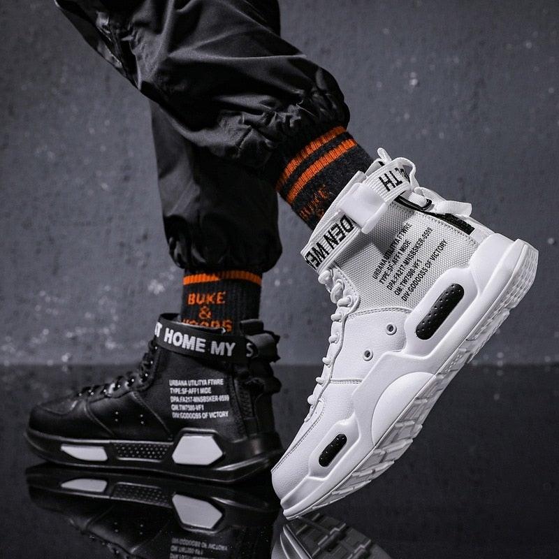 High Top Canvas Sneakers: Breathable Hip Hop Basketball Shoes