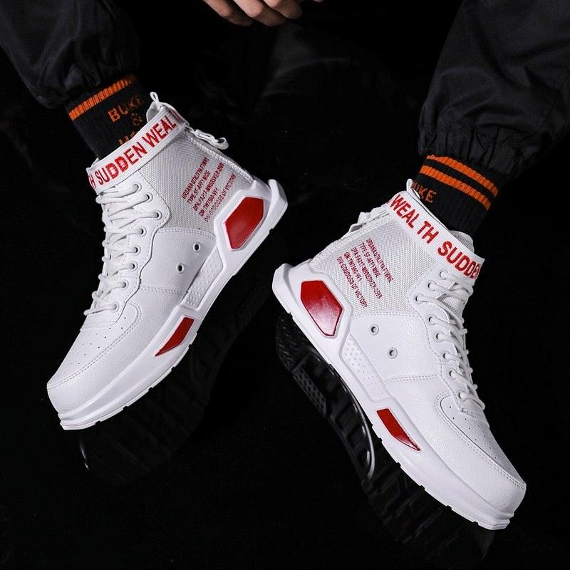 High Top Canvas Sneakers: Breathable Hip Hop Basketball Shoes