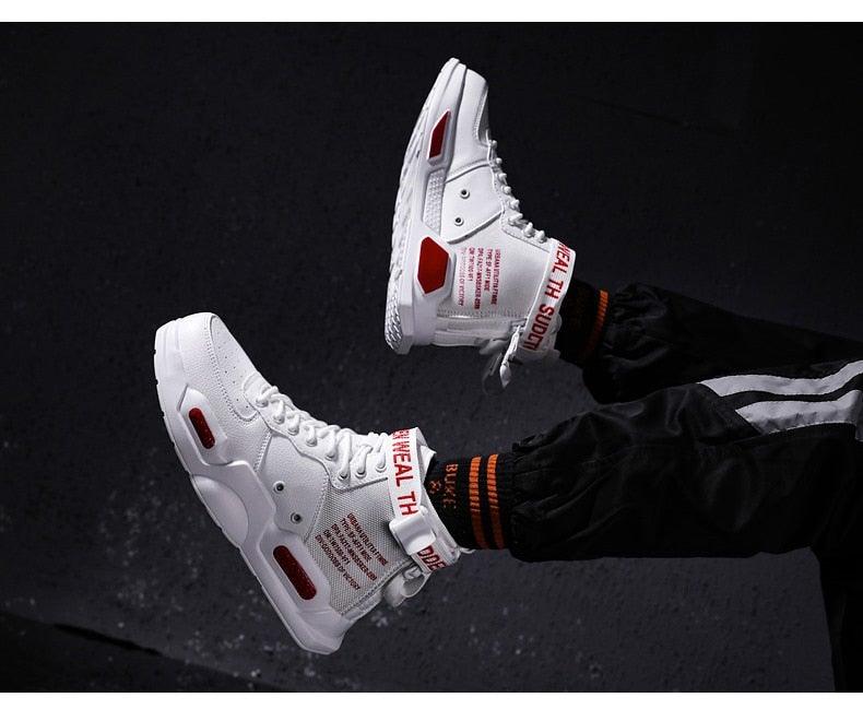High Top Canvas Sneakers: Breathable Hip Hop Basketball Shoes