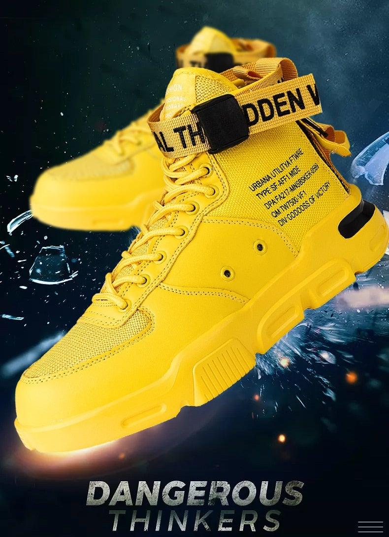 High Top Canvas Sneakers: Breathable Hip Hop Basketball Shoes