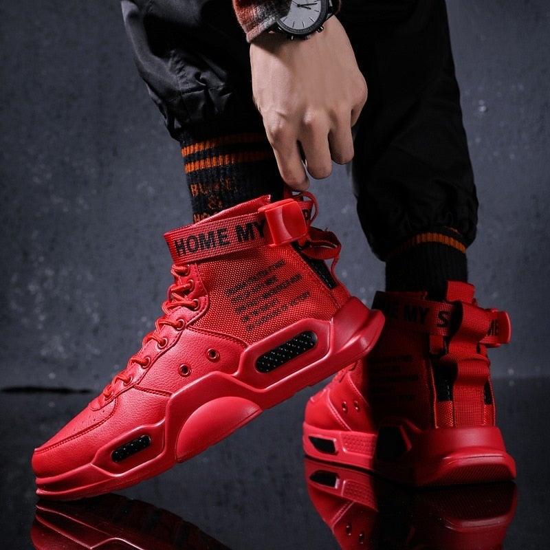 High Top Canvas Sneakers: Breathable Hip Hop Basketball Shoes