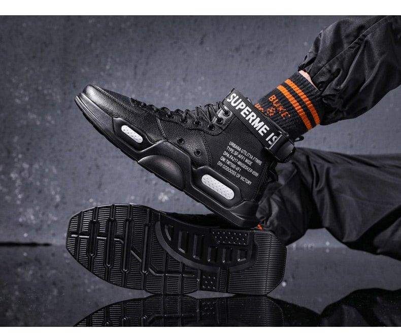High Top Canvas Sneakers: Breathable Hip Hop Basketball Shoes