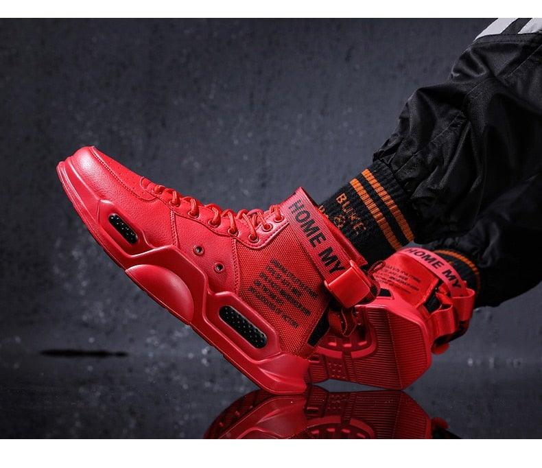 High Top Canvas Sneakers: Breathable Hip Hop Basketball Shoes