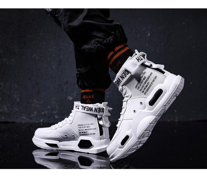 High Top Canvas Sneakers: Breathable Hip Hop Basketball Shoes