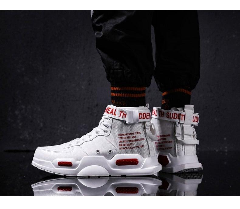 High Top Canvas Sneakers: Breathable Hip Hop Basketball Shoes