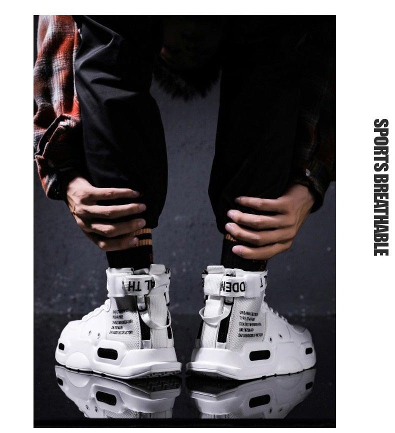 High Top Canvas Sneakers: Breathable Hip Hop Basketball Shoes