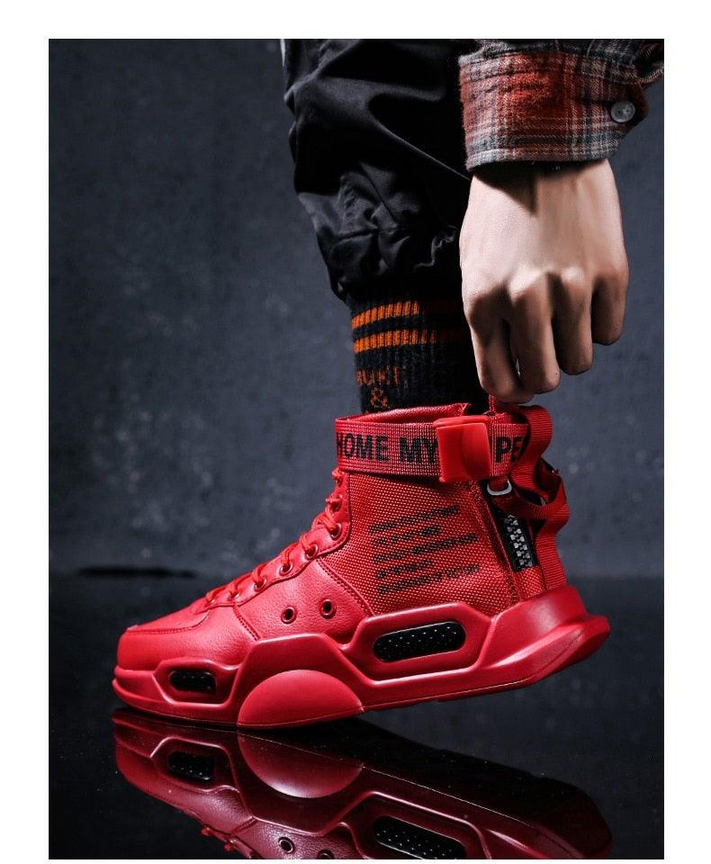 High Top Canvas Sneakers: Breathable Hip Hop Basketball Shoes