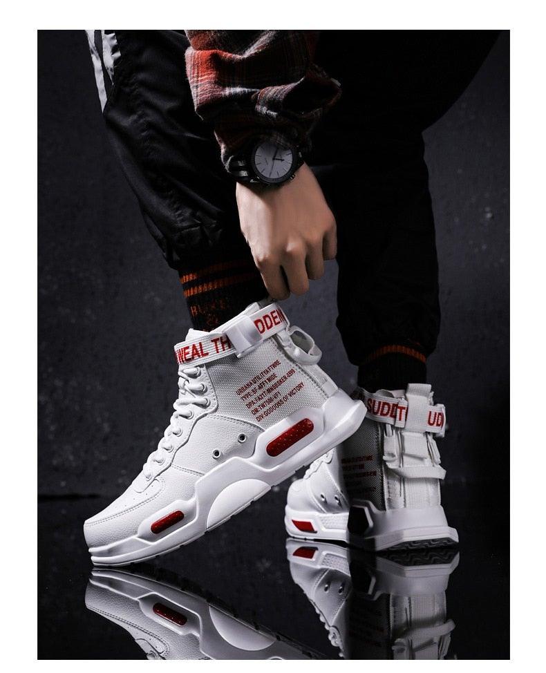 High Top Canvas Sneakers: Breathable Hip Hop Basketball Shoes