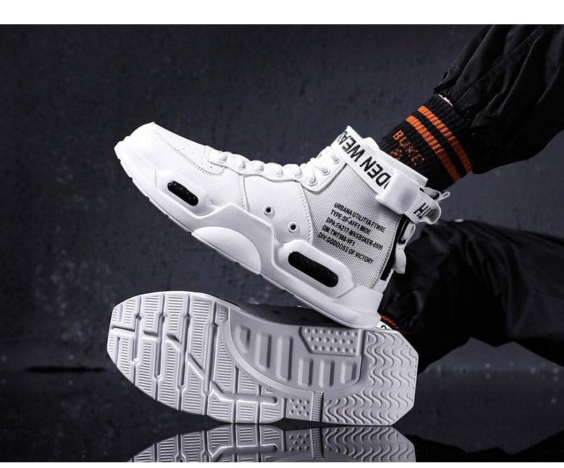 High Top Canvas Sneakers: Breathable Hip Hop Basketball Shoes