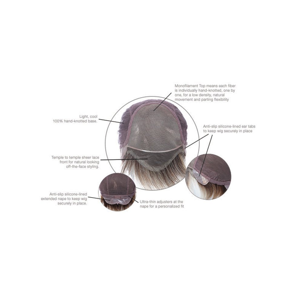 Chiseled Men's Wig in Light Brown or Blonde Highlights