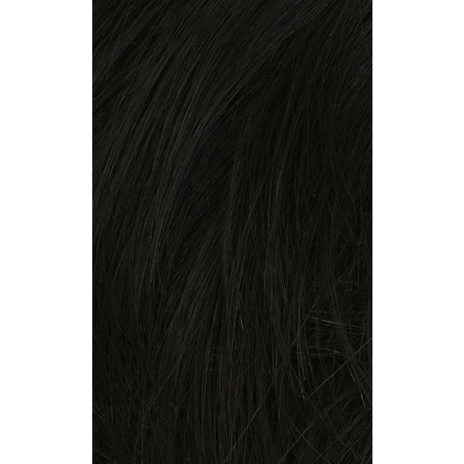 Men's Short Synthetic Hairpiece - Natural Look Wig in Black & Grey