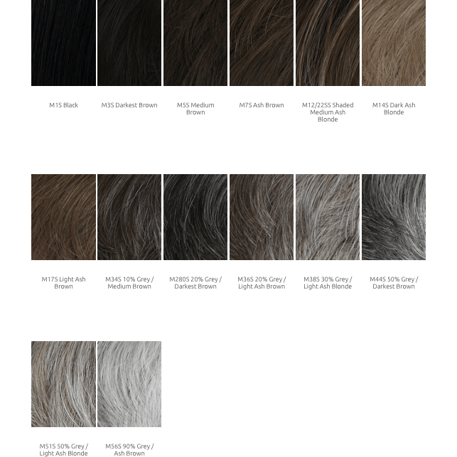 Men's Short Synthetic Hairpiece - Natural Look Wig in Black & Grey