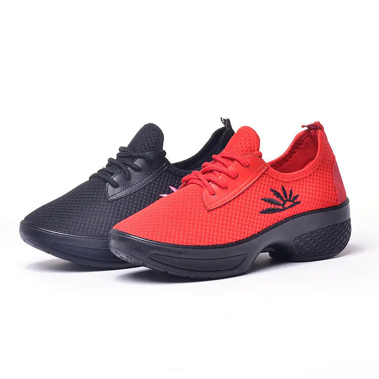Women's Casual Breathable Mesh Sneakers with Floral Accent - Image 6