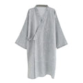 Ibluelover Kimono Robe for Men Bathrobe Sleepwear Nightgown Yukata Robe Khan Steamed Clothing Pajamas Nightwear Cotton Loungewear