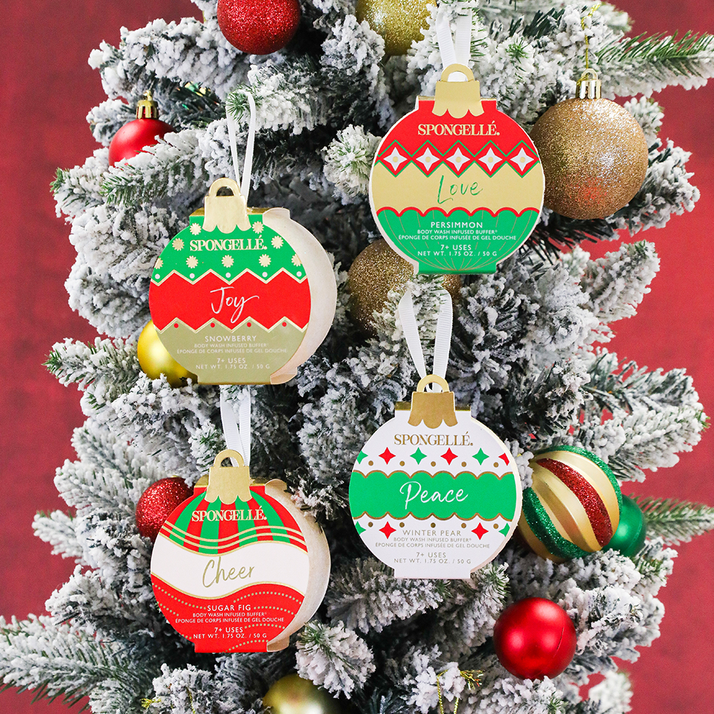 Holiday Ornament Body Wash Infused Buffer Assorted 4-Pack - Image 2