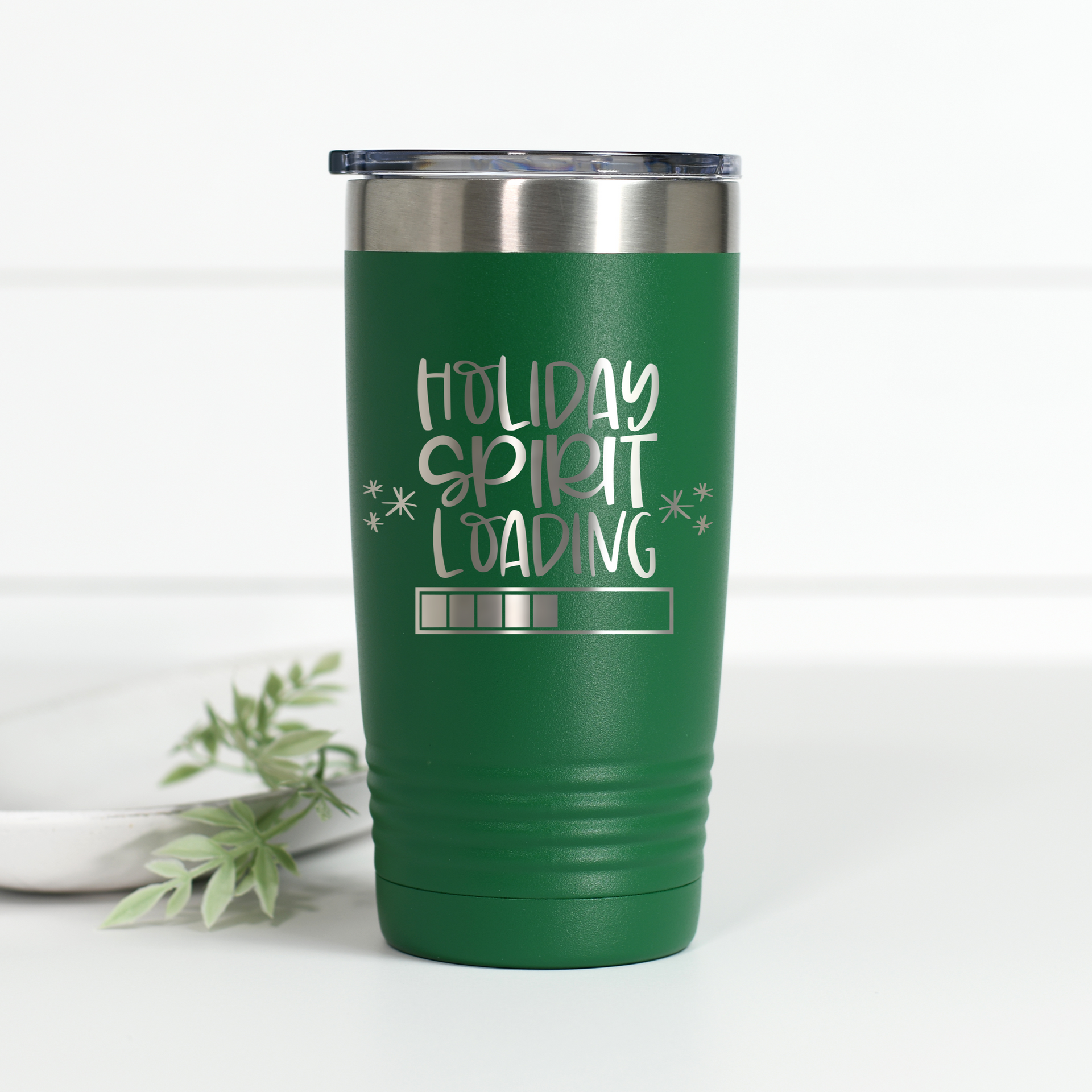 Holiday Spirit Loading 20 oz Engraved Tumbler