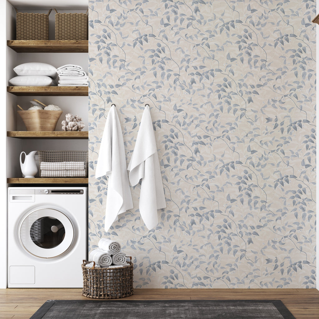 Hollins Cottagecore Floral Wallpaper Transitional Style