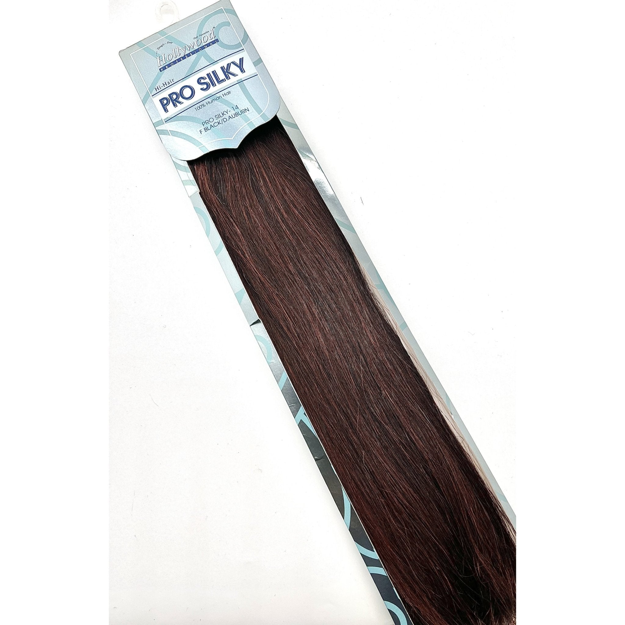 14-inch Hollywood Pro Yaky 100% human hair wig featuring a realistic relaxed-hair texture.