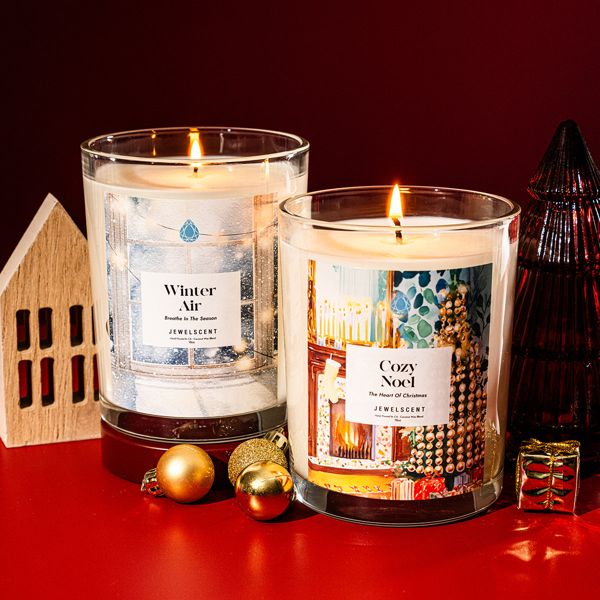 Winter Air 18oz Scented Jewelry Candle for Holiday Home Decor - Image 2