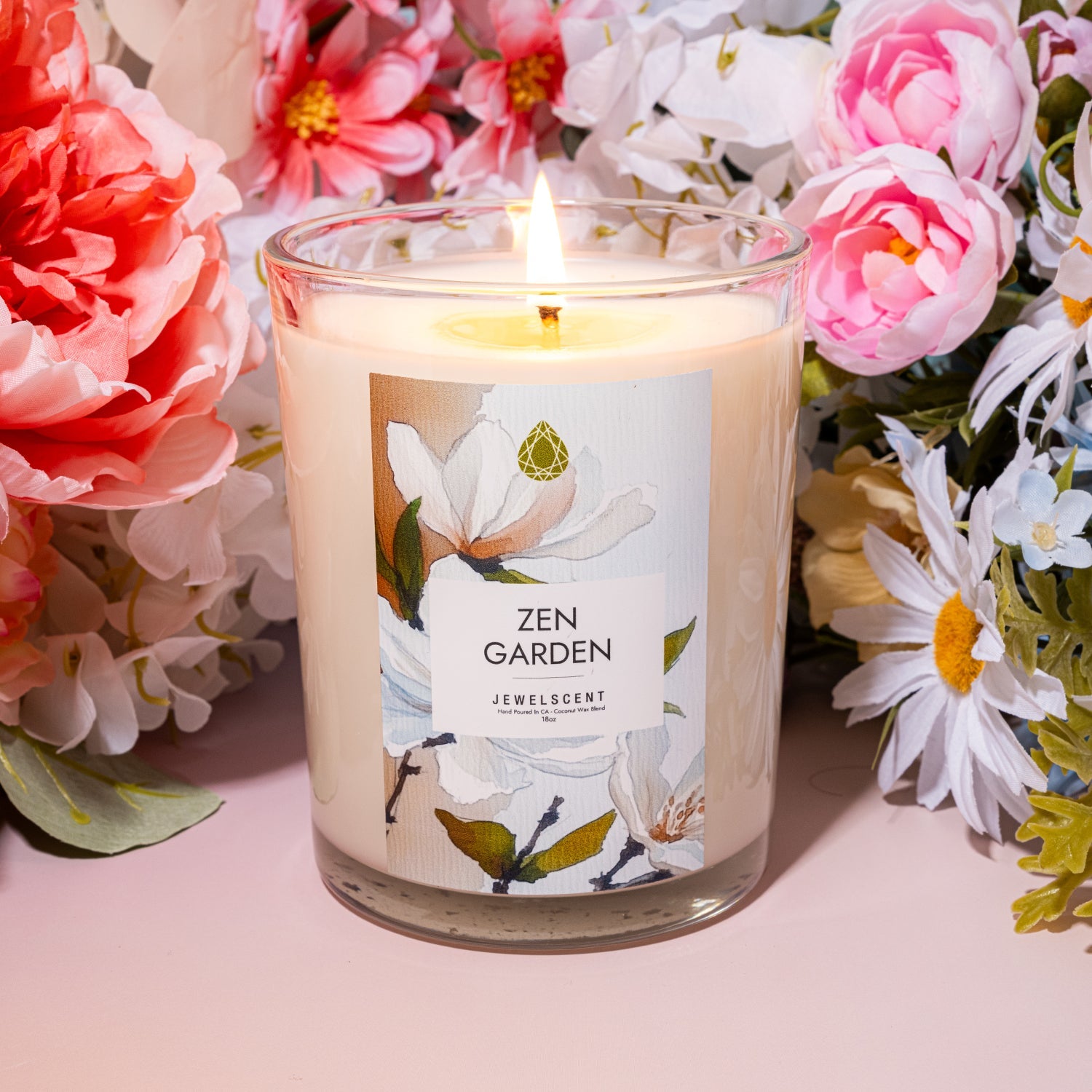 Zen Garden 18oz Jewelry Candle with Coconut Wax Blend - Image 2