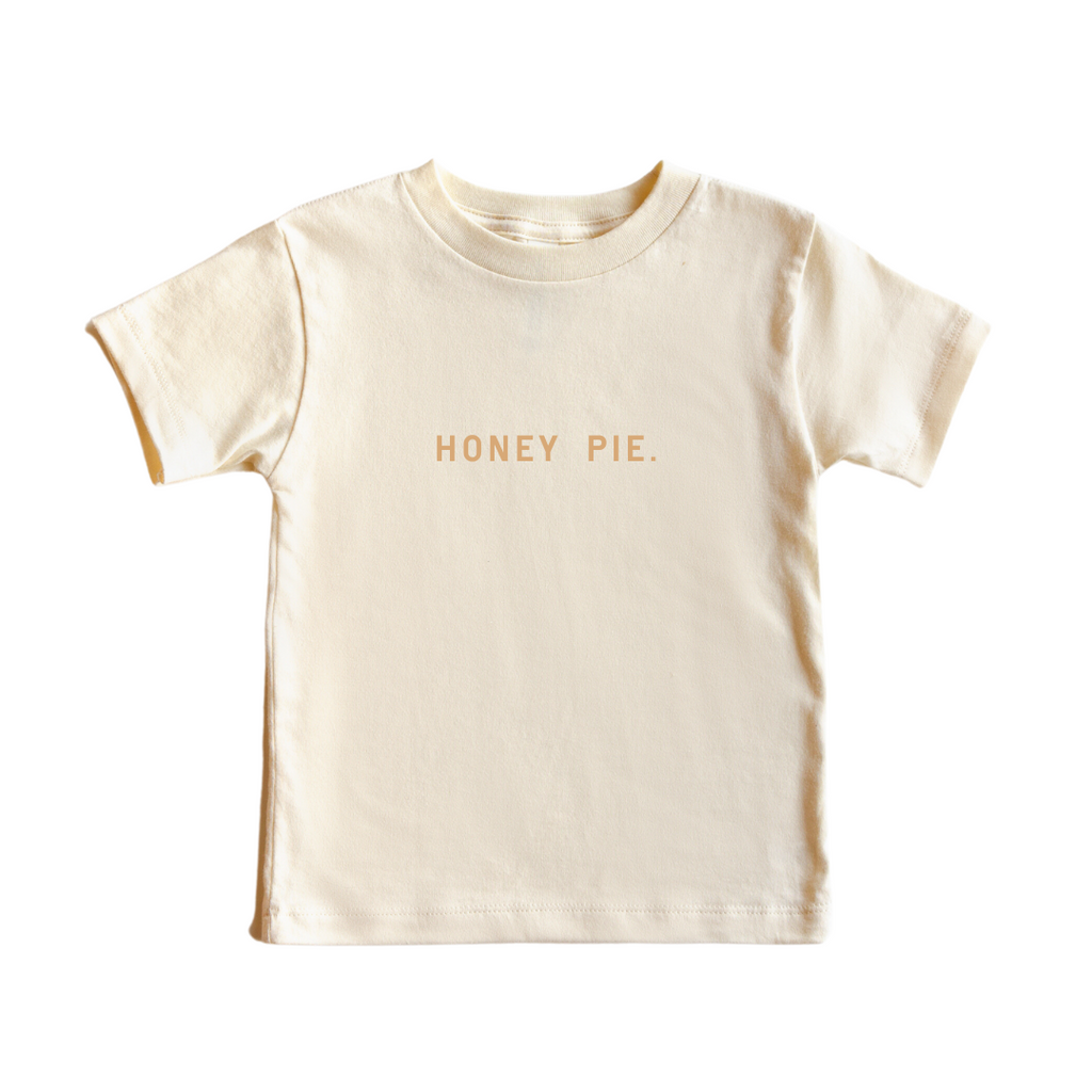 Honey Pie Graphic Crew Neck Tee for Kids - Soft Ringspun Cotton
