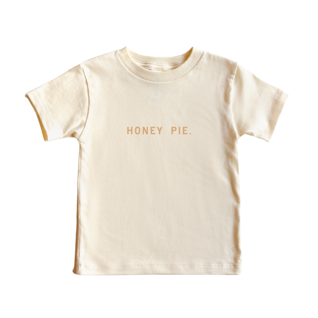 Honey Pie Graphic Crew Neck Tee for Kids - Soft Ringspun Cotton
