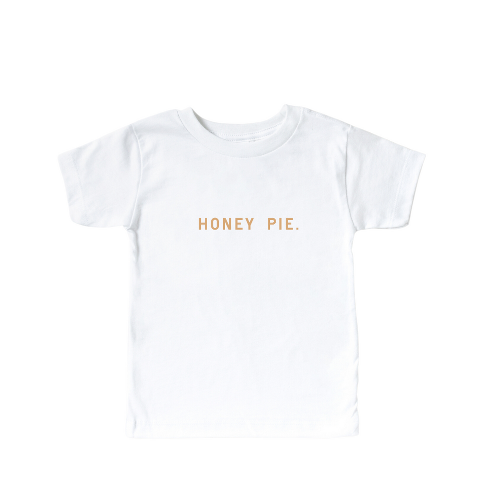Honey Pie Graphic Crew Neck Tee for Kids - Soft Ringspun Cotton