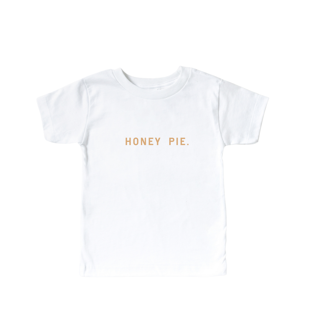 Honey Pie Graphic Crew Neck Tee for Kids - Soft Ringspun Cotton