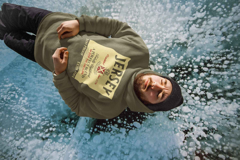 Perfect Blend Hoodie: Green Jameson Whiskey Label Parody Sweatshirt