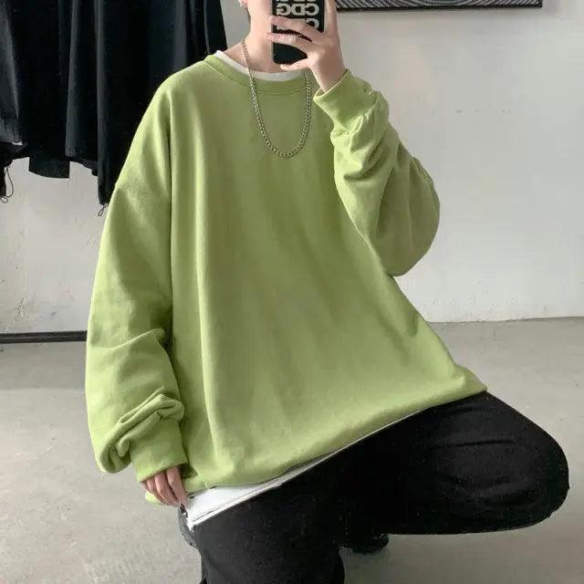 Men's Black and White Hip Hop Pullover Hoodie Streetwear
