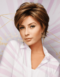 Hope Textured Layered Short Wig in Medium Blonde color shown on a mannequin