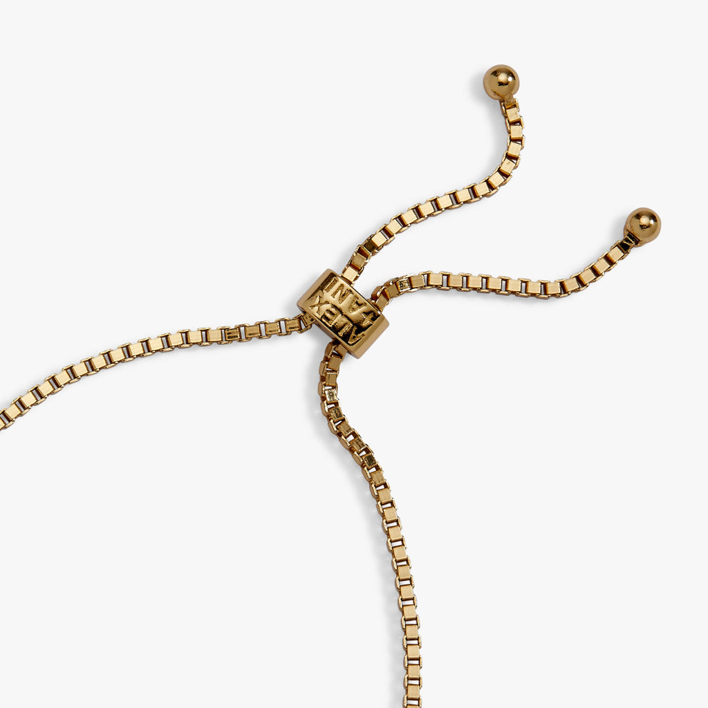 Two-Toned Whimsical Grill & Food Charm Bolo Bracelet in Gold