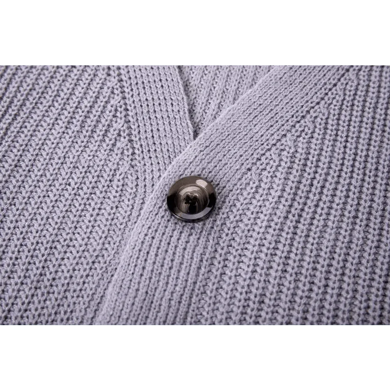 Women's Oversized V-Neck Knitted Button Cardigan Autumn Sweater