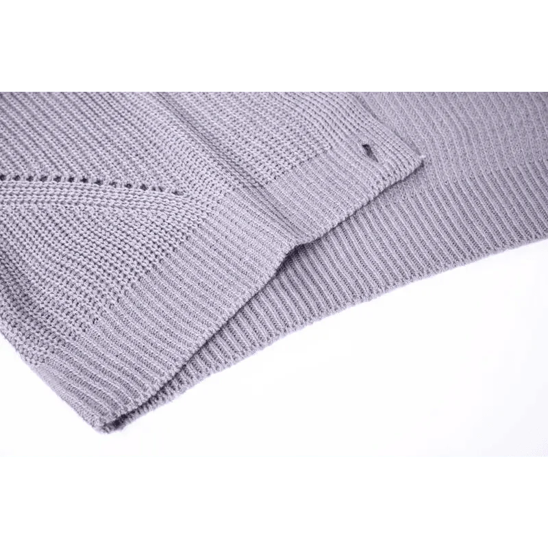 Women's Oversized V-Neck Knitted Button Cardigan Autumn Sweater