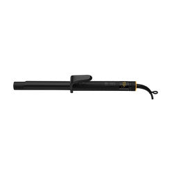 Professional 1-inch Black & Gold Digital Salon Curling Iron with ergonomic handle