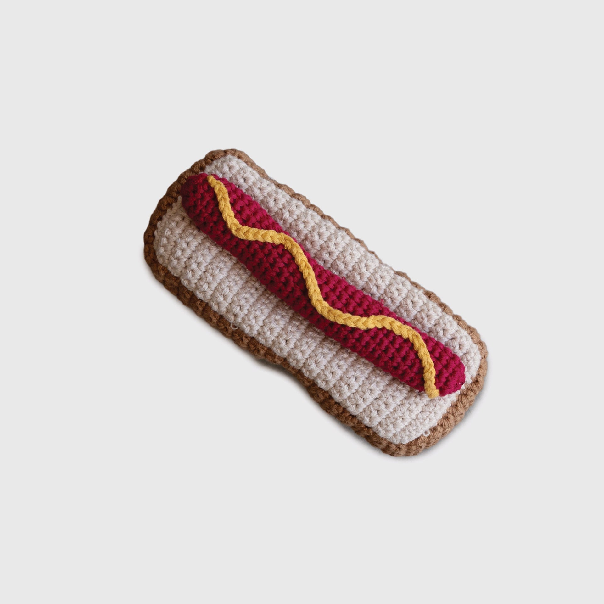 Hot Dog Knit Rattle - Soft Sensory Toy for Babies