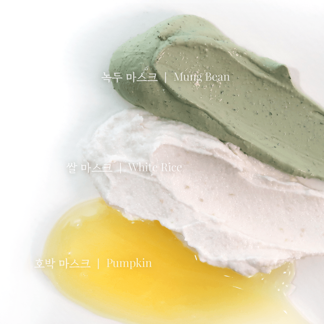 House of Dohwa Wash Off Mask Pack Set (Rice+Pumpkin+Mungbean)