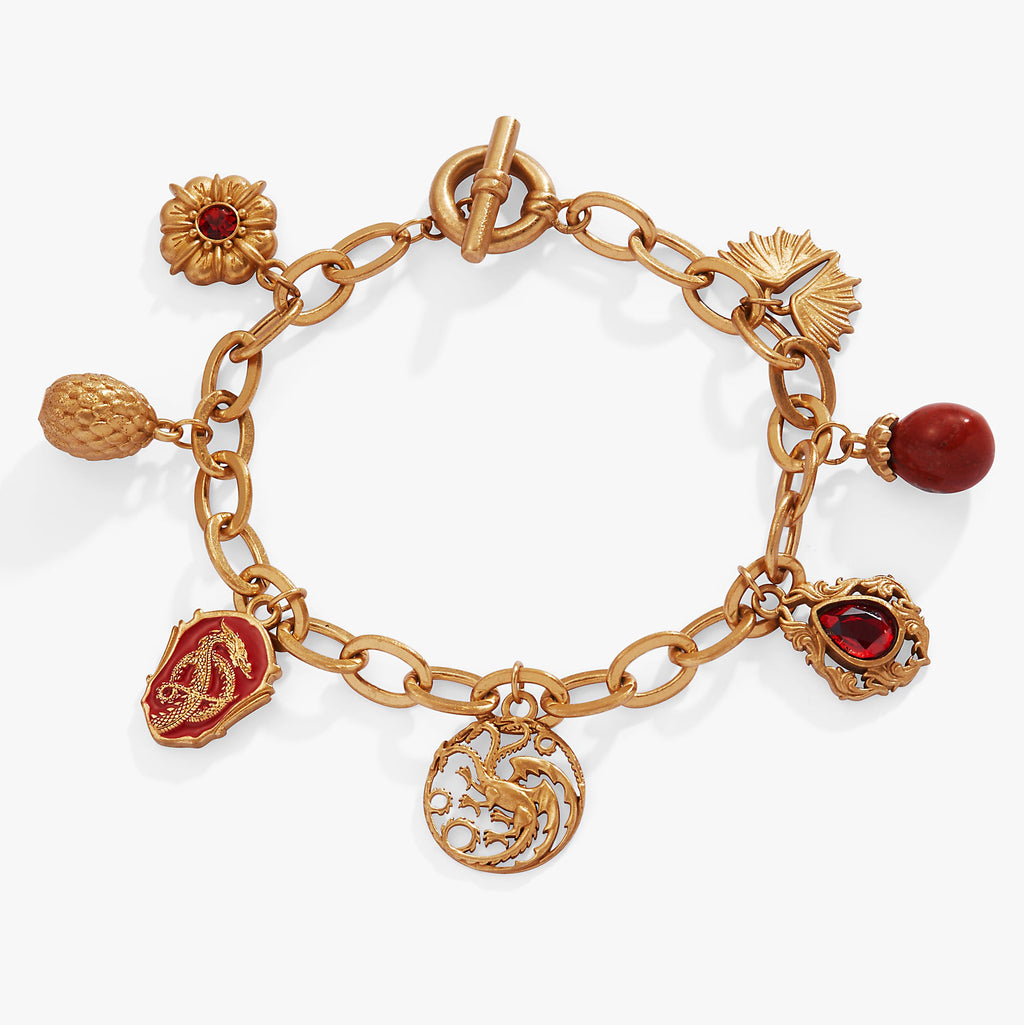 House of the Dragon themed bypass cuff bracelet featuring two dragon heads