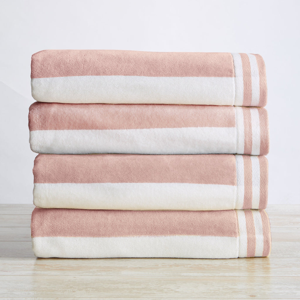 Striped Cabana Beach Towel 100% Cotton Ultra-Soft Pool Towel